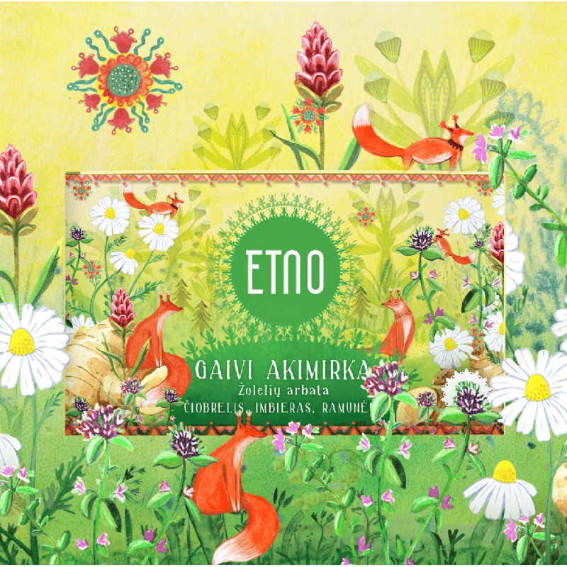 Gaivi akimirka herbal tea with ginger, ETNO, 20 tea bags