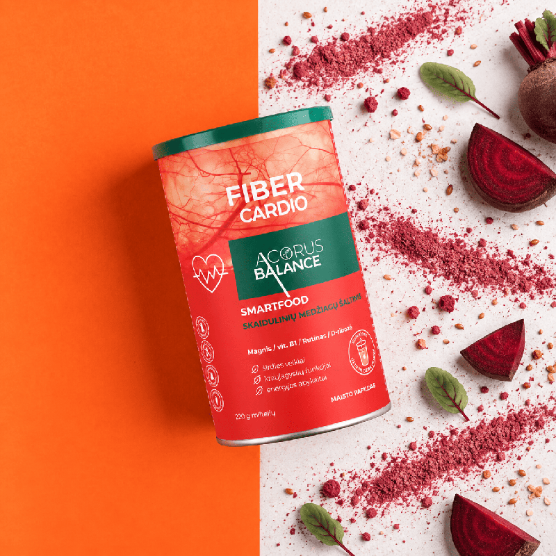Fiber Cardio skaidulos, širdies veiklai, Acorus Balance, 220 g