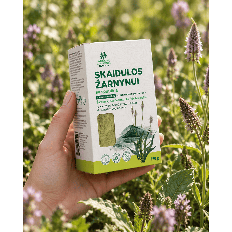 Skaidulos žarnynui su spirulina, Švenčionių vaistažolės, 150 g