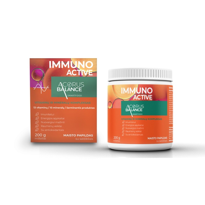 Milteliai IMMUNO ACTIVE, Acorus Balance, 200 g