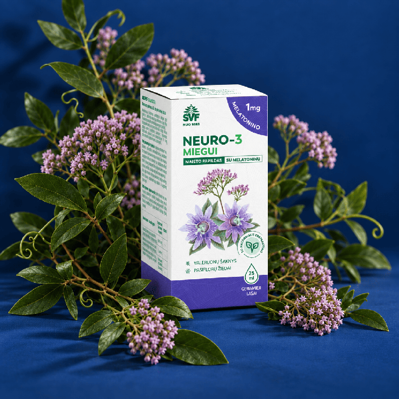 NEURO-3 lašiukai miegui su melatoninu ŠVF, 25 ml | Onelife.lt