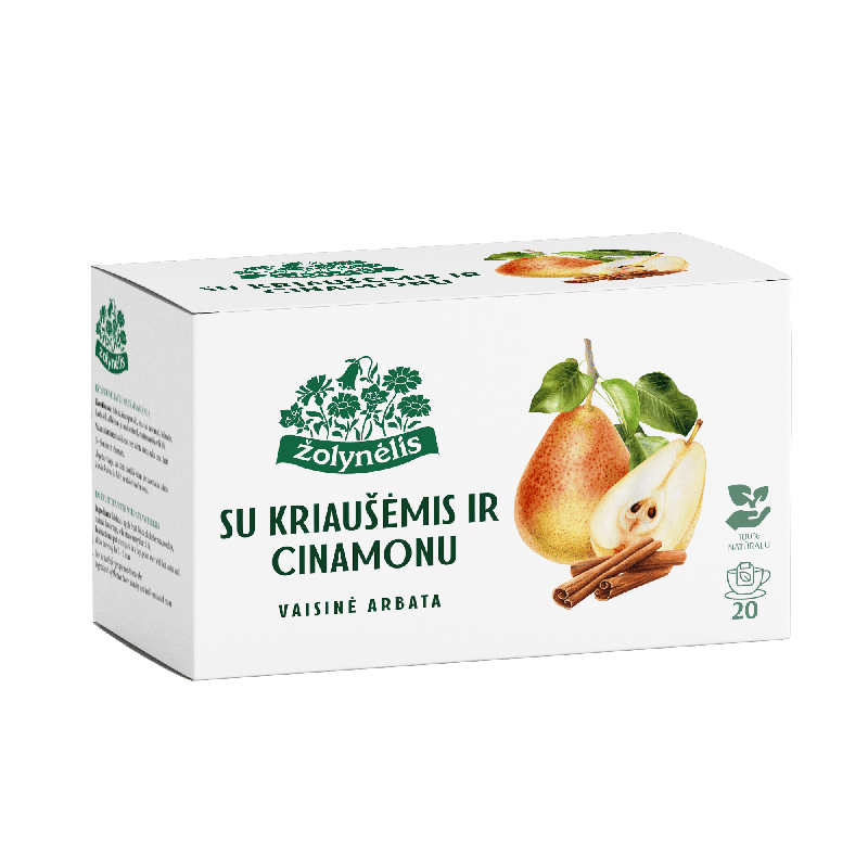 Fruit tea with pear and cinnamon, Žolynėlis, 20 tea bags