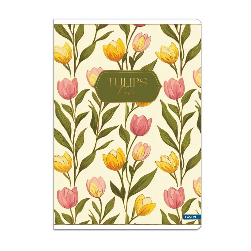 Sąsiuvinis TULIPS A5 80g 48l langeliais