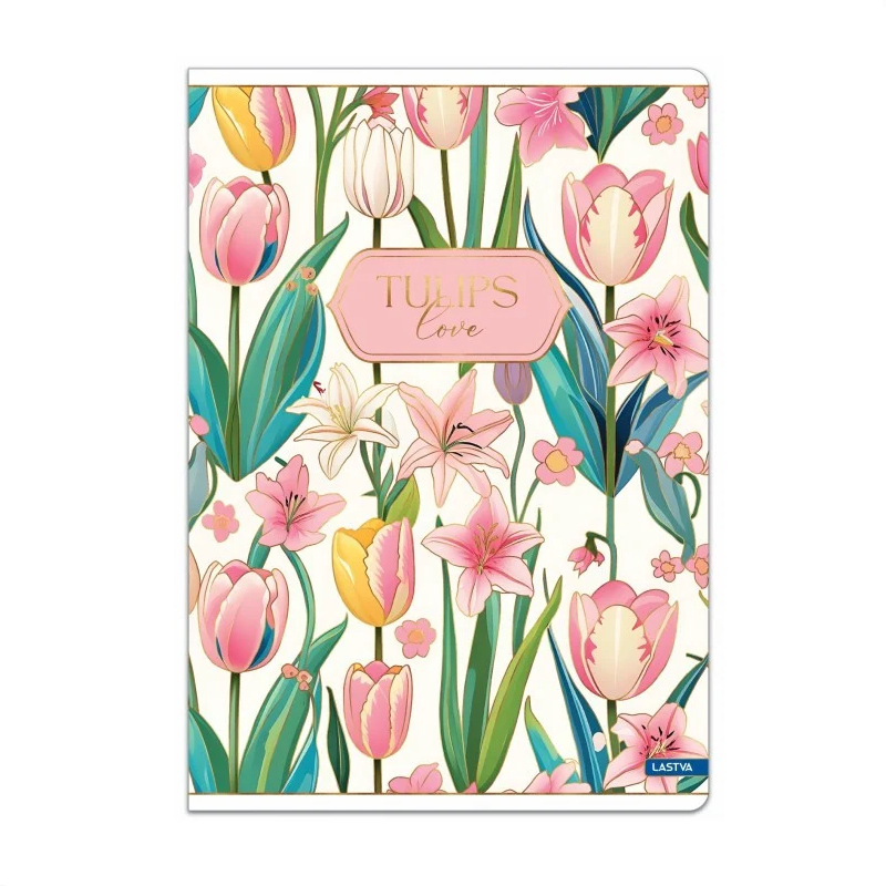 Sąsiuvinis TULIPS A5 80g 48l langeliais