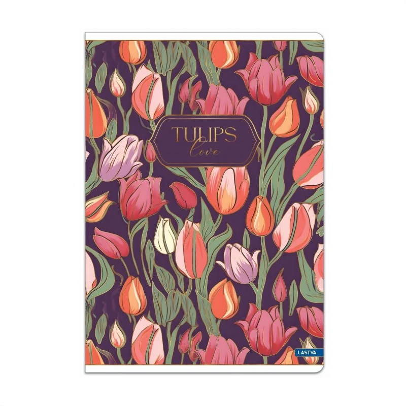 Sąsiuvinis TULIPS A5 80g 48l langeliais