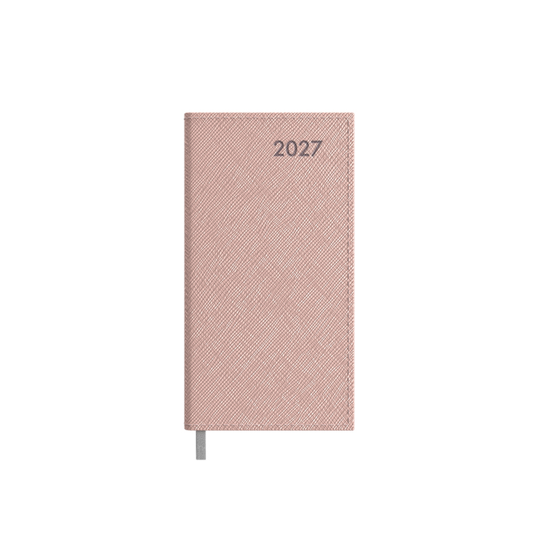 Darbo knyga - kalendorius MIDI 2027m 90x167mm, smėlio spalvos