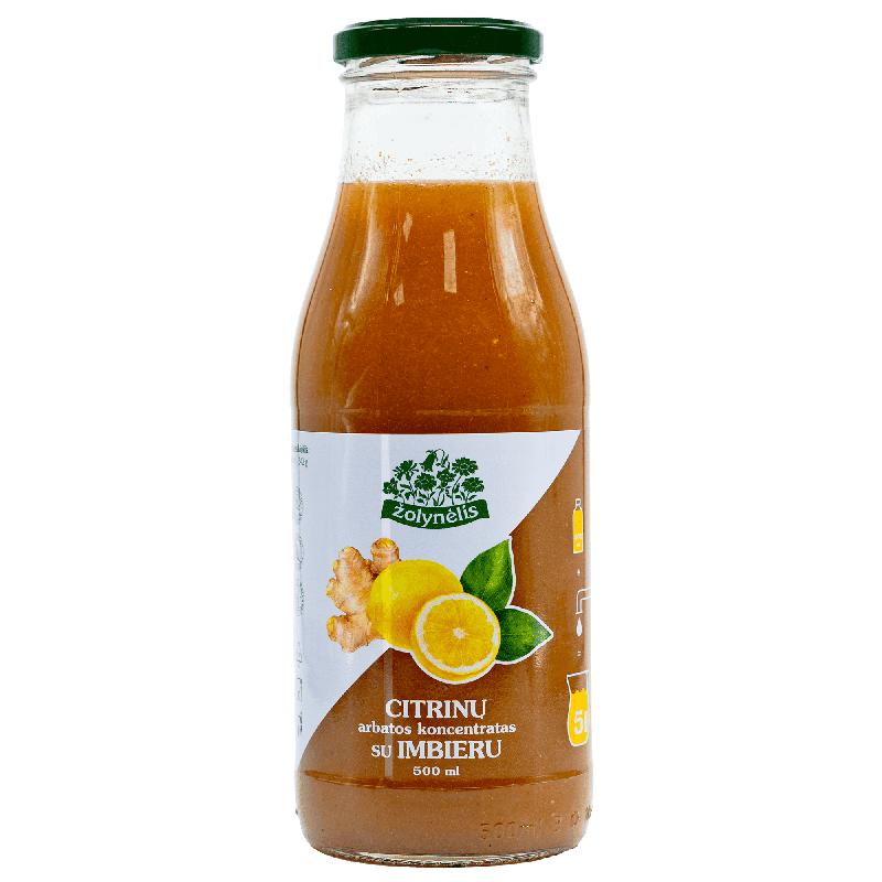 Citrinų arbatos koncentratas su imbieru, Žolynėlis, 500 ml. | Onelife.lt
