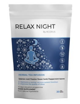 Relax night, arbata, Acorus, 30 pakelių