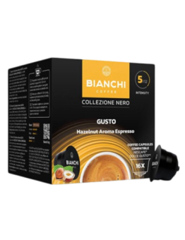 Nero Gusto Hazelnut Aroma coffee capsules, BIANCHI, Dolce Gusto® compatible, 16 pcs