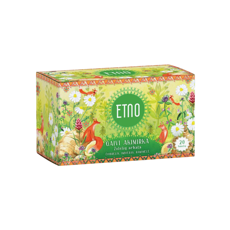 Gaivi akimirka herbal tea with ginger, ETNO, 20 tea bags