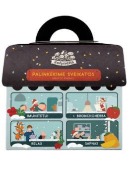 Palinkėkime sveikatos (Let's Wish Good Health) tea selection box, ŽOLYNĖLIS, 32 tea bags, 4 flavours