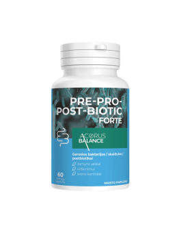 Pre-Pro-Post-Biotic forte, friendly bacteria for digestion, Acorus Balance, 60 pcs