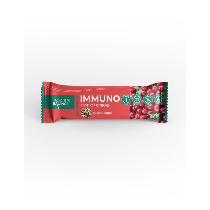 Vaisiniai rutuliukai IMMUNO + Vit. C / Cinkas, 5 vnt.