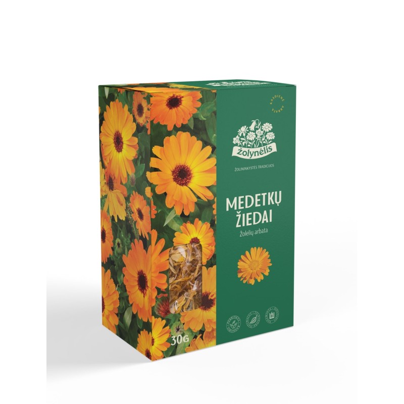 Žolelių arbata medetkų žiedai ŽOLYNĖLIS.