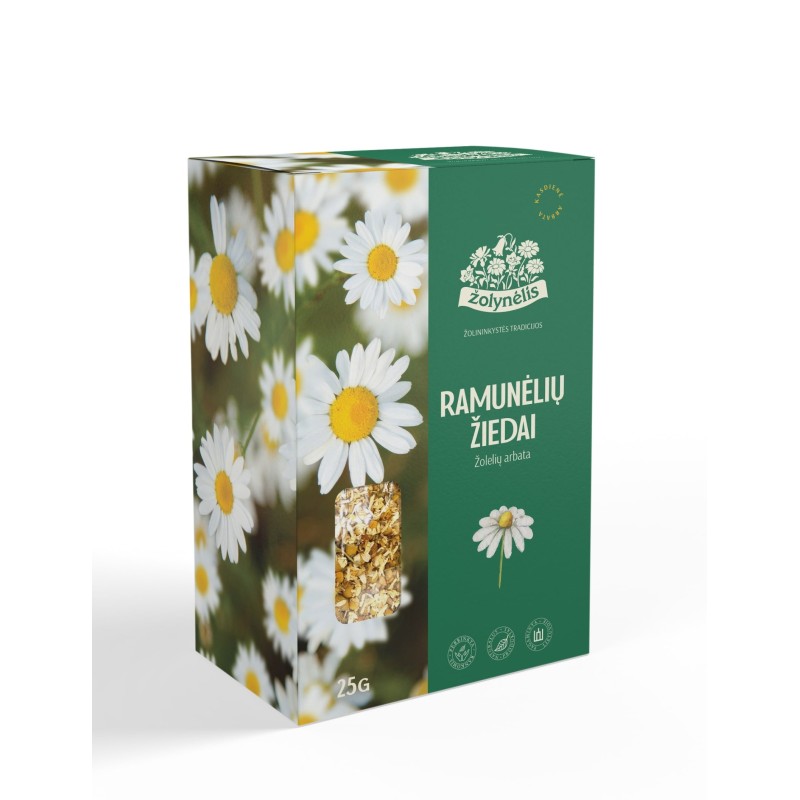 Žolelių arbata ramunėlių žiedai ŽOLYNĖLIS, 25 g