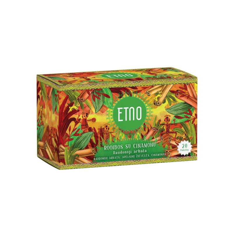 Raudonoji arbata rooibos su cinamonu ETNO.