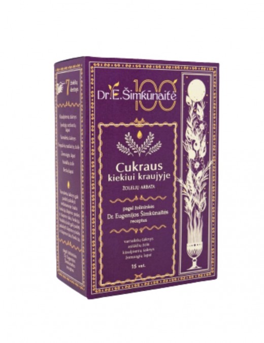 Dr. E. Šimkūnaitės arbata Cukraus kiekiui kraujyje.