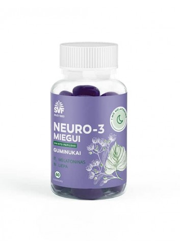 NEURO-3 MIEGUI guminukai su melatoninu, 60 vnt.