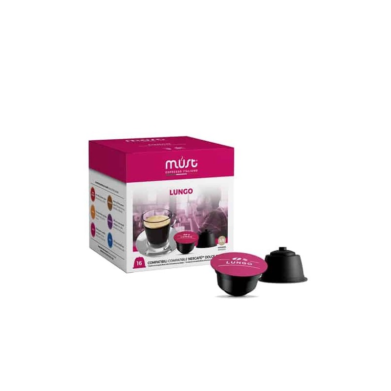 Kavos kapsulės Lungo, Dolce Gusto aparatui.