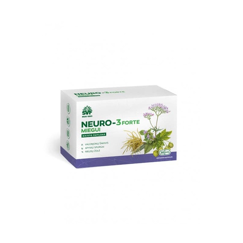 Kapsulės Neuro-3 miegui forte, N30.