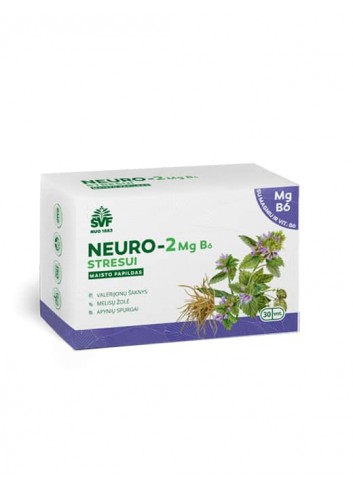 Kapsulės Neuro-2 Mg B6 stresui ŠVF, 30 vnt.