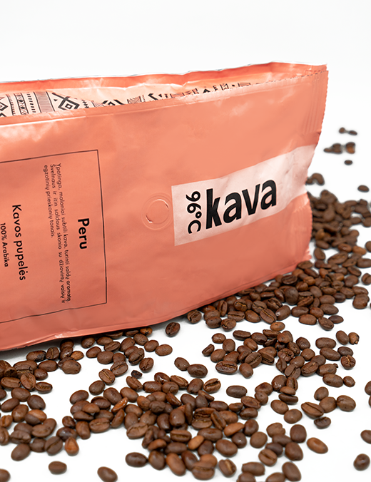 Kavos pupelės KAVA96°C, Peru, 900 g