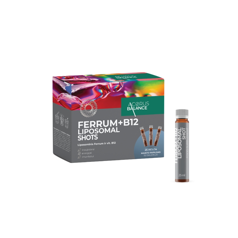 Liposomal shots FERRUM+B12 | Onelife.lt