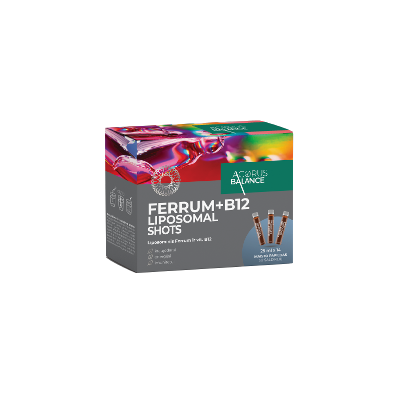 Liposomal shots FERRUM+B12, 14 vnt.