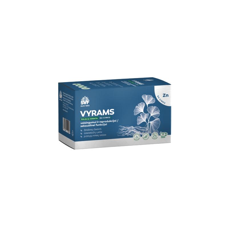 Arbata Vyrams su cinku ŠVF, 20 vnt.