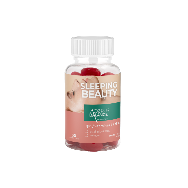 SLEEPING BEAUTY GUMMIES, odai ir miegui, 60 vnt.