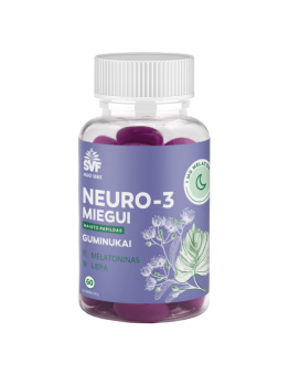 NEURO-3 MIEGUI guminukai su melatoninu, 60 vnt.