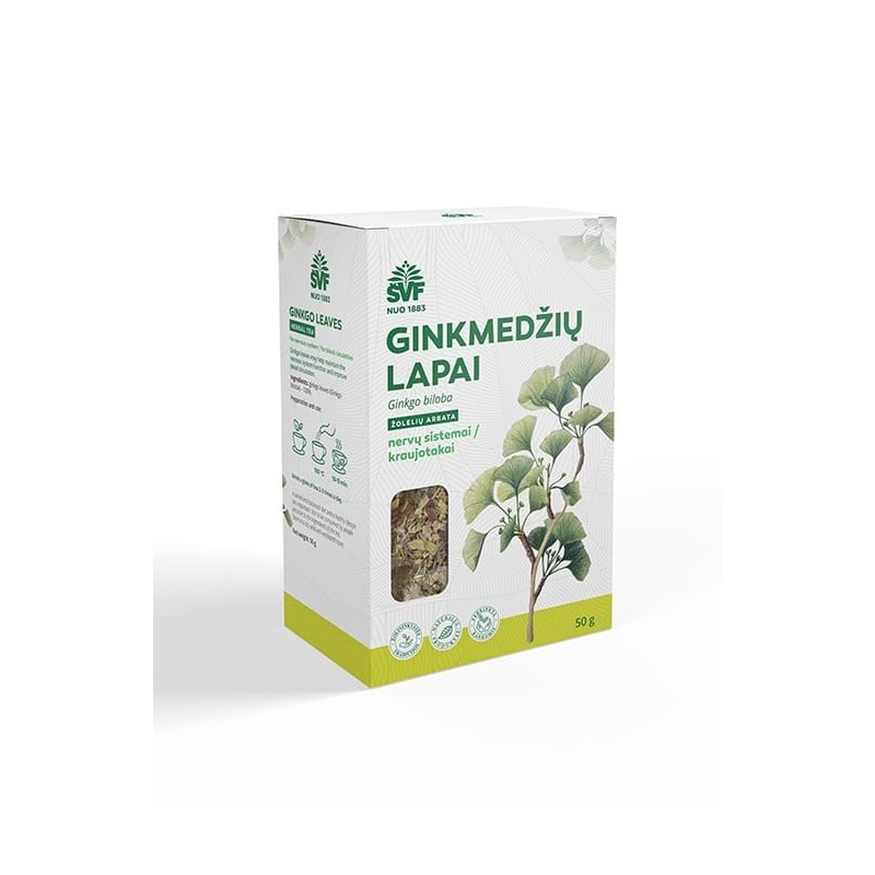 Žolelių arbata ginkmedžių lapai ŠVF, 50 g