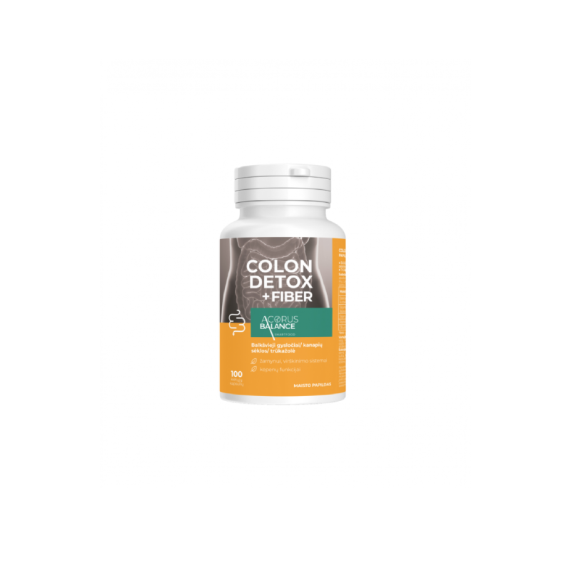 COLON DETOX + FIBER, 100 vnt.