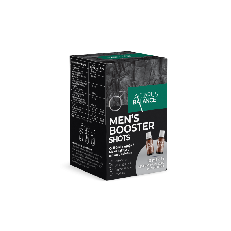 MEN‘S BOOSTER SHOTS, potencijai ir vaisingumui, 14 vnt.