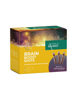 Brain boost shots, protinei veiklai, Acorus Balance, 14 vnt.