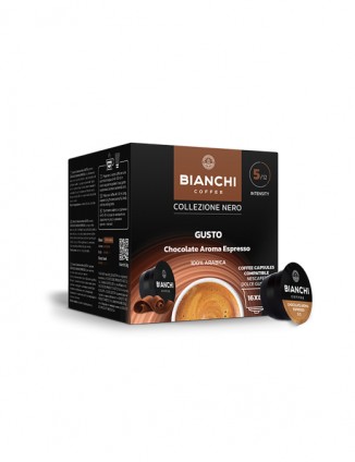 Kavos kapsulės BIANCHI Nero Gusto Choco Aroma DG, 16 vnt.