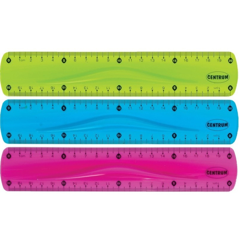 Liniuotė lanksti 20 cm plastikinė CENTRUM įp.24