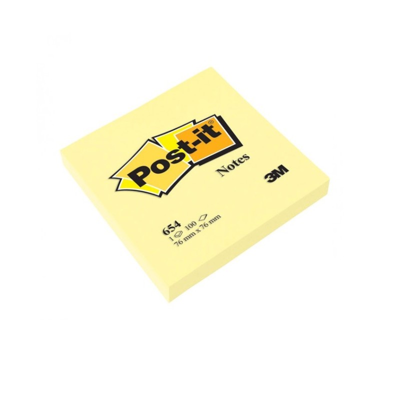 Lipnūs lapeliai 3M POST-IT 76x76mm. geltoni įp.12