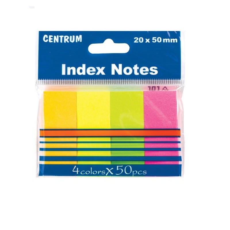 Popieriniai žymekliai 50x20mm 4spx50vnt Centrum įp.56