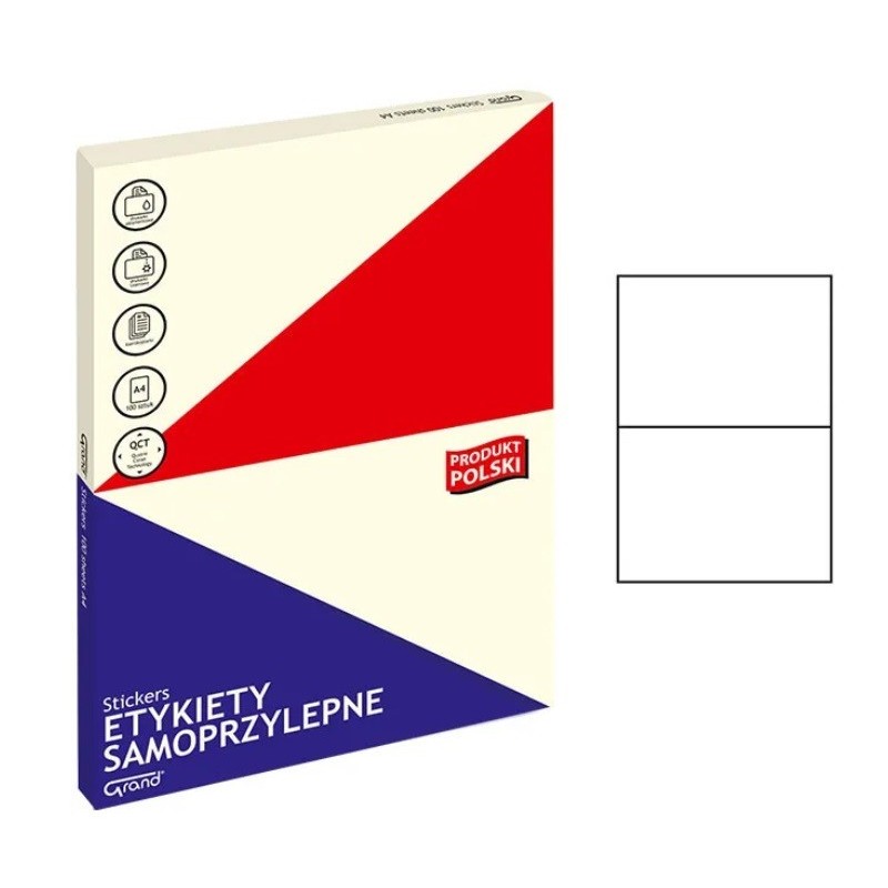 Lipnios etiketės GRAND 031 A4 210x148mm. 2 lip. 100l.