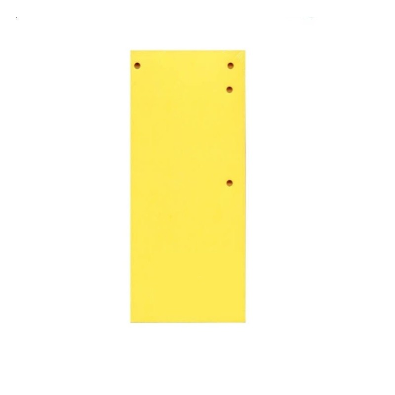 Skirtukai dokumentams kartoniniai 11x23cm 50vnt., geltoni