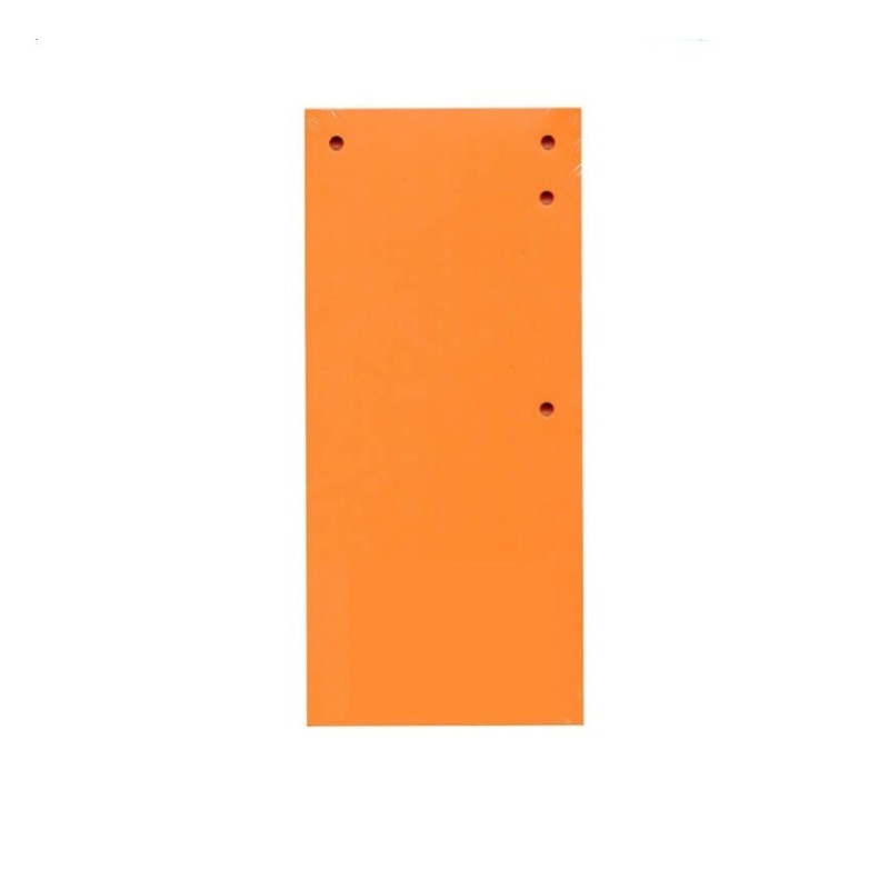Skirtukai dokumentams kartoniniai 11x23cm 50vnt., oranžiniai