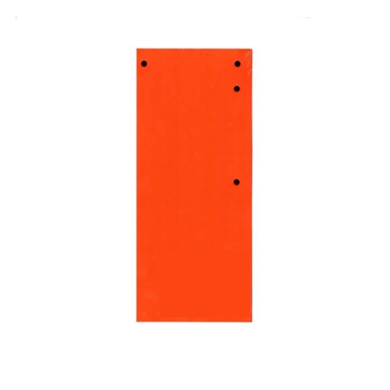 Skirtukai dokumentams kartoniniai 11x23cm 50vnt., raudoni