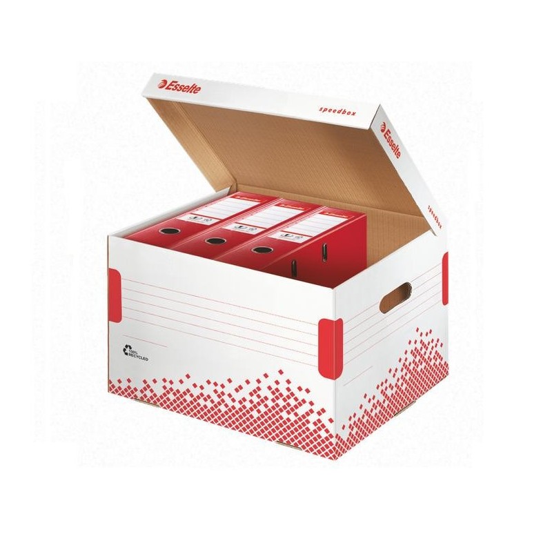 Archyvinė dėžė segtuvams  SPEEDBOX  ESSELTE , telpa 5 segtuvai 75mm, 392x301x334mm