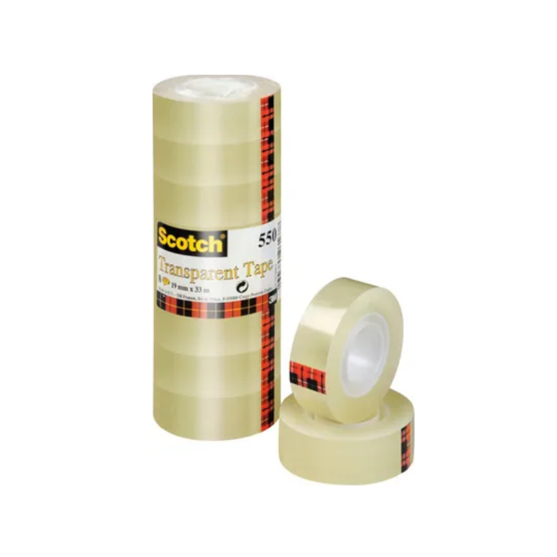 Lipni juostelė 3M SCOTCH 19mmx33m skaidri, įp.8 vnt.