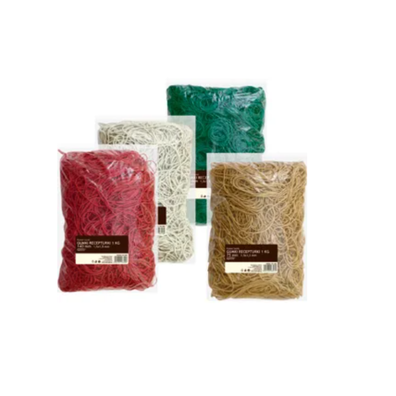 Gumelės 50mm maišelyje, 1 kg.
