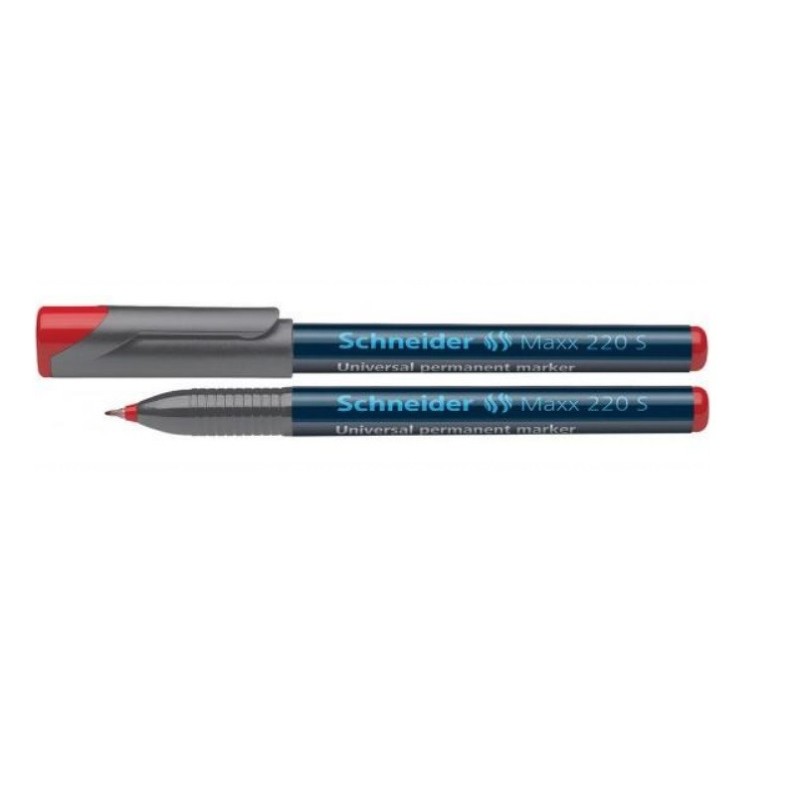 Žymeklis permanentinis SCHNEIDER MAXX 220 S, raudonos sp., 0.4mm.