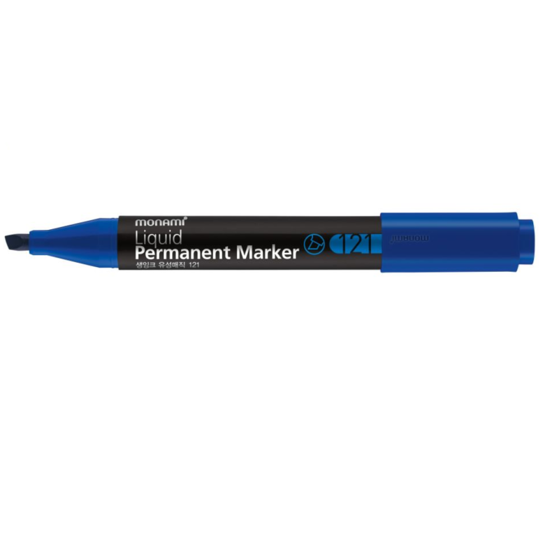 Žymeklis permanentinis MONAMI 121 mėlynas k.g. 1-5 mm įp.12