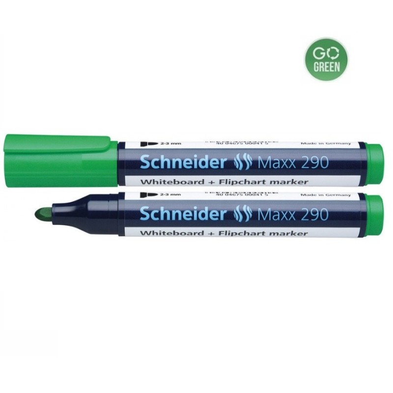 Žymeklis baltai lentai SCHNEIDER MAXX 290, žalios sp., 2-3mm., a.g.