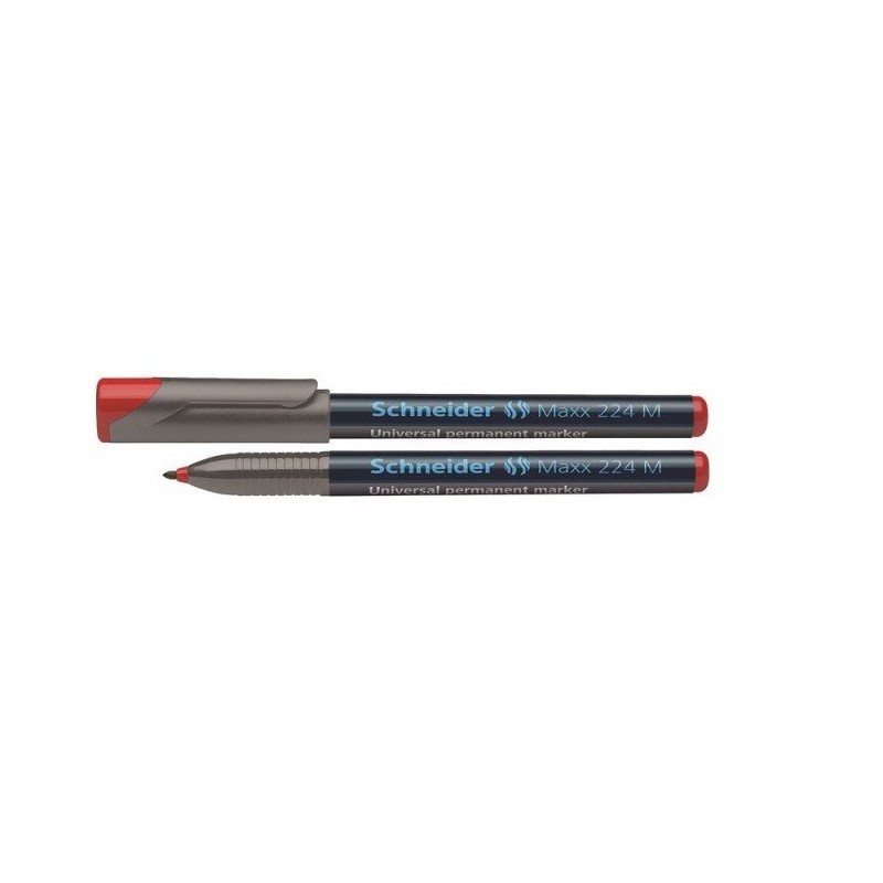 Žymeklis permanentinis SCHNEIDER MAXX 224 M, raudonos sp., 1.0mm.